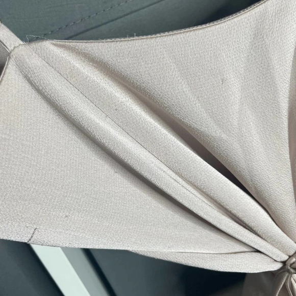 Shona Joy Luxe Bias Frill Wrap Dress Porcelain - Picture 8 of 9